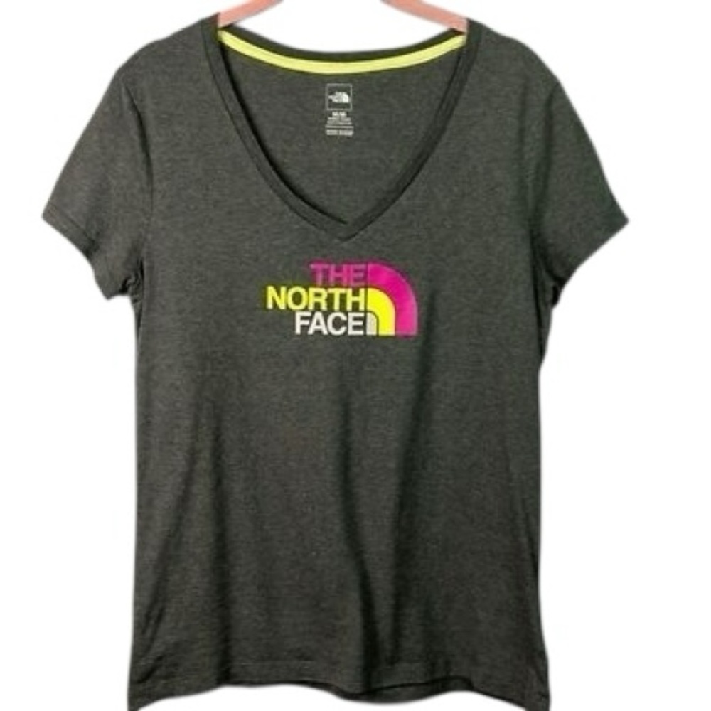 NEW The North Face Heather Gray Short Sleeve V-Neck Tee Size XL NWOT